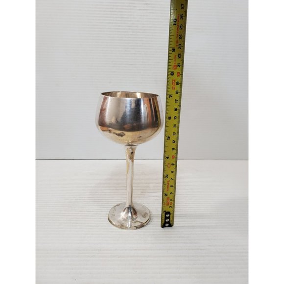 Vintage metal Goblet Chalice Wine Cup Modern Mid Century Metal Glasses Stemware - Picture 9 of 10